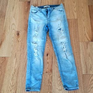 Kancan Distressed Skinny Jeans Size: W7 27